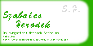 szabolcs herodek business card